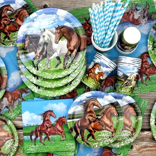 Horse Racing Party Tableware Set for 40 Guests