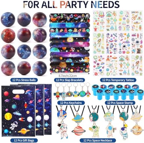 LiYiQ 87 Pcs Space Party Favors Multi Item Pack