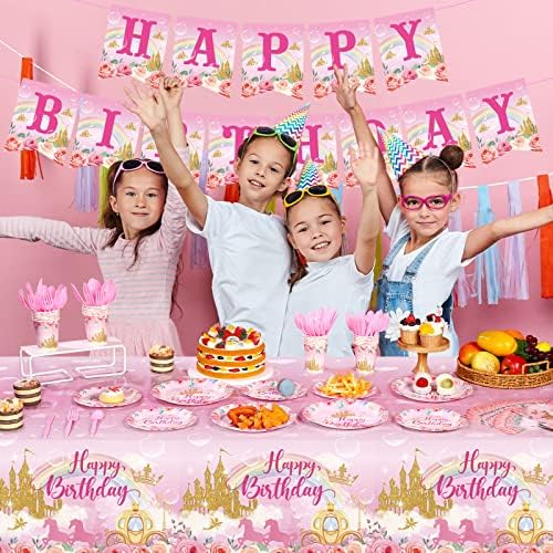 172 Pcs Princess Birthday Party Decor Set Serves 24