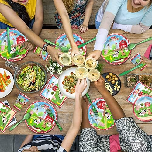 Farm Animal Party Tableware Set for 24 Guests