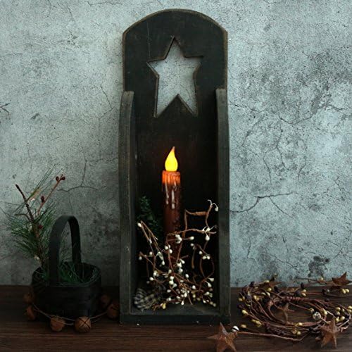 CVHOMEDECO Real Wax LED Timer Candles 6-34 Inch 2 Pack