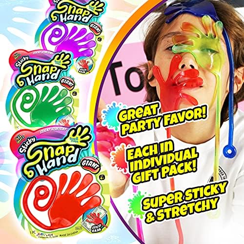 Jumbo Sticky Hands 24 Stretchy Toys Assorted